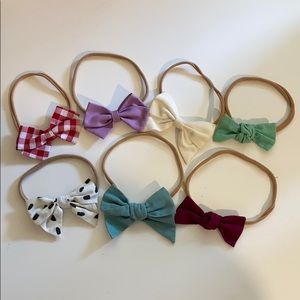 Bundle of various baby bows